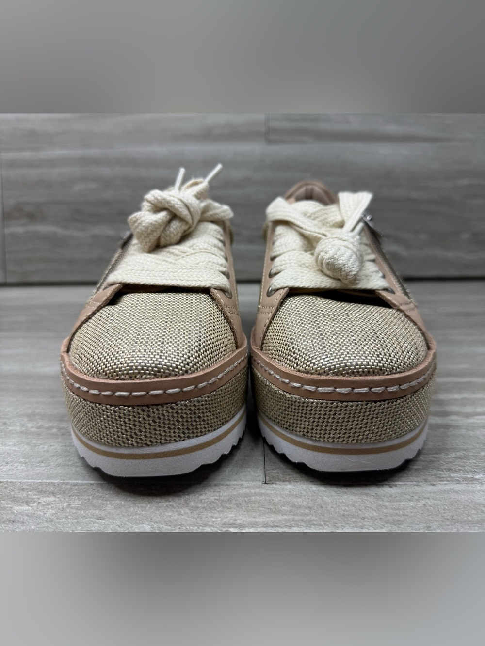 NEW! Donald J. Pliner Dew Raffia Platform Sneaker Womens Size 6 - Picture 2 of 12